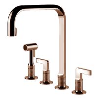 GESSI Смеситель для кухни двухвентильный скрытого монтажа Inciso медь (58703-030)