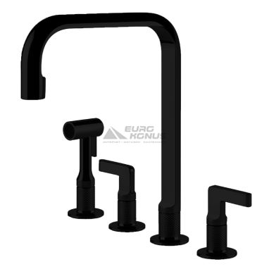 GESSI Смеситель для кухни двухвентильный скрытого монтажа Inciso черный матовый (58703-299)