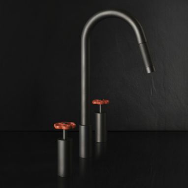 GESSI Смеситель для кухни двухвентильный скрытого монтажа Officine Gessi черный матовый (17467-299)