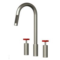 GESSI Смеситель для кухни двухвентильный скрытого монтажа Officine Gessi нержавеющая сталь (17467-149)