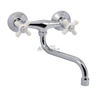 HAIBA Смеситель для кухни двухвентильный Odyssey 361 керамика (HB0317)