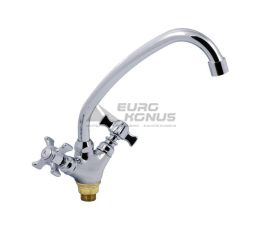 HAIBA Смеситель для кухни двухвентильный Zeus 271 керамика/гайка (HB0430)