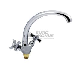 HAIBA Смеситель для кухни двухвентильный Zeus 273 керамика/гайка (HB0434)