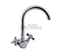HAIBA Смеситель для кухни двухвентильный Zeus 275 керамика (HB0437)