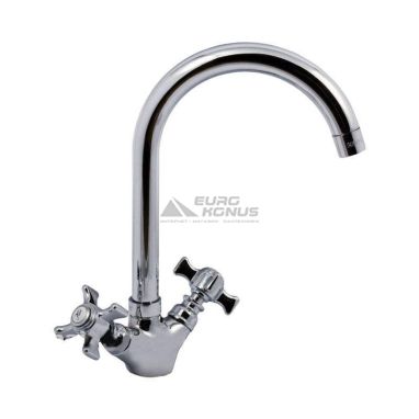 HAIBA Смеситель для кухни двухвентильный Zeus 275 керамика (HB0437)
