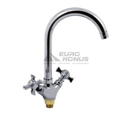 HAIBA Смеситель для кухни двухвентильный Zeus 275 керамика/гайка (HB0438)