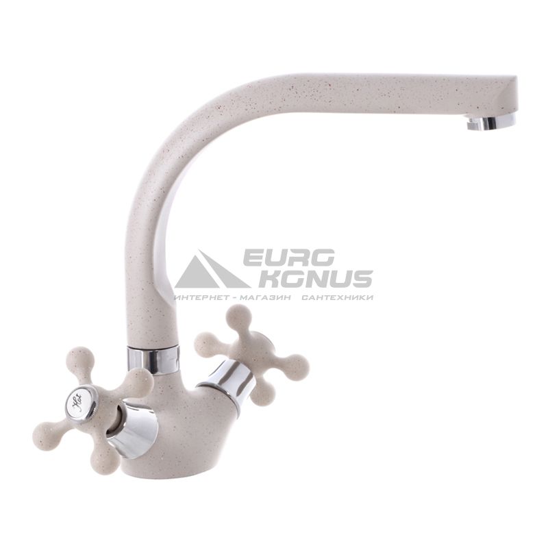 MIXXUS Смеситель для кухни двухвентильный Color 273 Beige Light гайка (MI2761)
