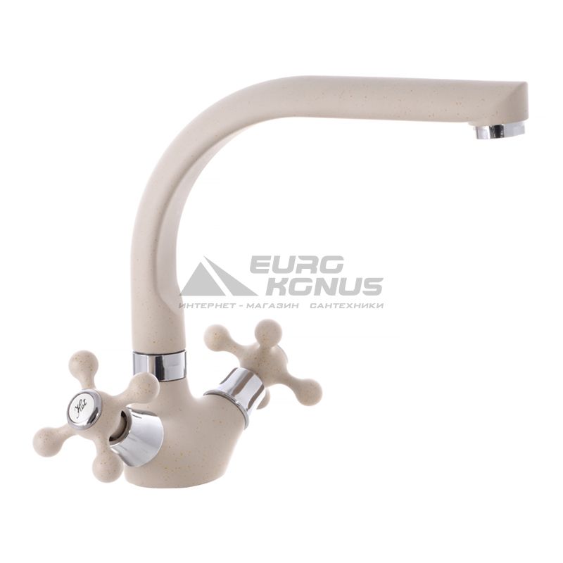 MIXXUS Смеситель для кухни двухвентильный Color 273 Beige гайка (MI2762)