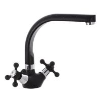 MIXXUS Смеситель для кухни двухвентильный Color 273 Black гайка (MI2763)