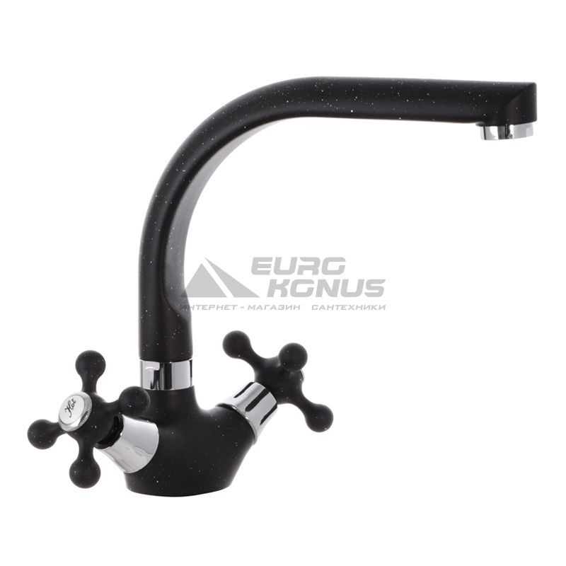 MIXXUS Смеситель для кухни двухвентильный Color 273 Black гайка (MI2763)