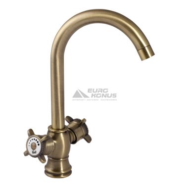 ZERIX Смеситель для кухни двухвентильный Z41325-2 Bronze (ZX0511)