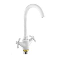 ZERIX Смеситель для кухни двухвентильный Z41313-7 White (ZX0364)