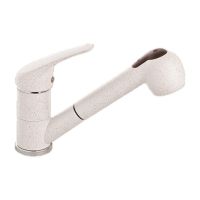 ALVEUS Смеситель для кухни однорычажный с выносным шлангом AM20-PS A11 arctic (1056038)