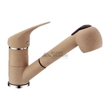 ALVEUS Смеситель для кухни однорычажный с выносным шлангом AM20-PS A51 beige (1067327)