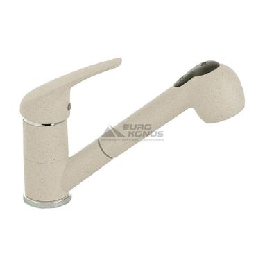 ALVEUS Смеситель для кухни однорычажный с выносным шлангом AM20-PS A23 cream (1088940)