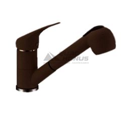 ALVEUS Смеситель для кухни однорычажный с выносным шлангом AM20-PS A57М espresso-m (1088943)