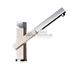 ALVEUS Смеситель для кухни однорычажный с выносным шлангом AM70-P A21M-CHR cappucino-metallic (1070181)