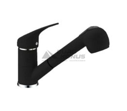 ALVEUS Смеситель для кухни однорычажный с выносным шлангом R&R AM 20 G91 carbon (1100397)