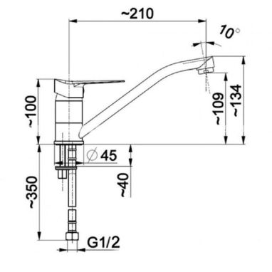 ARMATURA Смеситель для кухни однорычажный Leonit (5313-914-00)