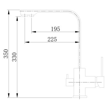 ASIGNATURA Смеситель для питьевой воды двухрычажный Twin Flat 80544600