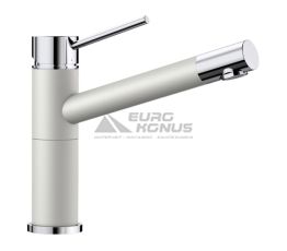 BLANCO Смеситель для кухни однорычажный ALTA Compact хром/жемчужный (520729)