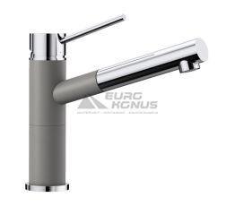 BLANCO Смеситель для кухни однорычажный с выносным шлангом ALTA-S Compact хром/алюметаллик (515326)
