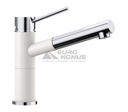 BLANCO Смеситель для кухни однорычажный с выносным шлангом ALTA-S Compact хром/белый (515327)