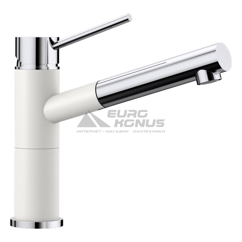 BLANCO Смеситель для кухни однорычажный с выносным шлангом ALTA-S Compact хром/белый (515327)