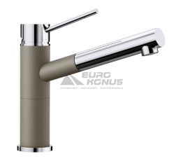 BLANCO Смеситель для кухни однорычажный с выносным шлангом ALTA-S Compact хром/серый беж (517634)