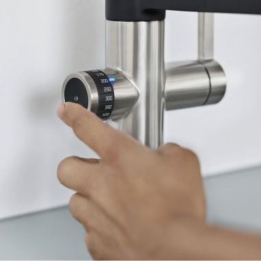 BLANCO Смеситель для кухни на две воды двухрычажный EVOL-S Pro Filter UltraResist нержавеющая сталь (526276)