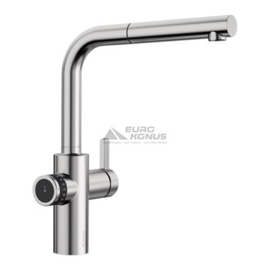 BLANCO Смеситель для кухни однорычажный с выдвижным изливом EVOL-S Volume UltraResist нерж рычаг справа (525211)