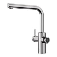 BLANCO Смеситель для кухни однорычажный с выдвижным изливом EVOL-S Volume UltraResist нерж рычаг слева (525213)