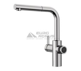 BLANCO Смеситель для кухни однорычажный с выдвижным изливом EVOL-S Volume UltraResist нерж рычаг слева (525213)