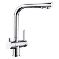 BLANCO Смеситель для кухни на две воды двухрычажный FONTAS II хром (523128)