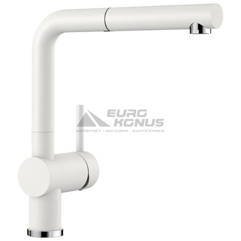 BLANCO Смеситель для кухни однорычажный с выдвижным изливом LINUS-S белый (516692)