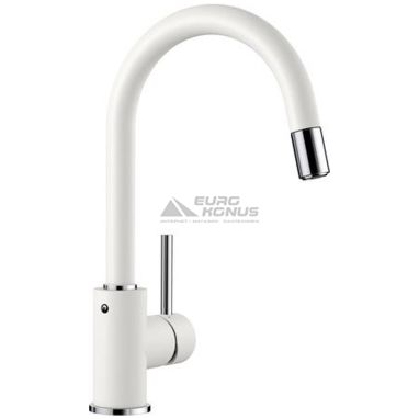 BLANCO Смеситель для кухни однорычажный с выдвижным изливом MIDA-S белый (521457)