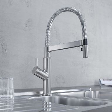 BLANCO Смеситель для кухни однорычажный с гибким изливом сенсорный SOLENTA-S Senso хром (523126)