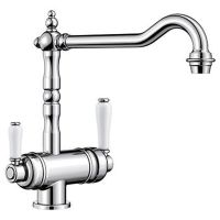 BLANCO Смеситель для кухни на две воды двухрычажный SORA хром (520834)