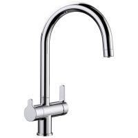 BLANCO Смеситель для кухни на две воды двухрычажный TRIMA хром (520840)