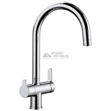 BLANCO Смеситель для кухни на две воды двухрычажный TRIMA хром (520840)