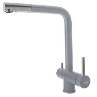FABIANO Смеситель для кухни на две воды двухрычажный FKM 31.7 SS Grey Metallic (8231.401.0804)