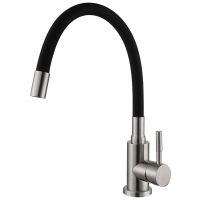 FABIANO Смеситель для кухни однорычажный с гибким изливом FKM 56 SS Flex Inox (8232.401.0905)