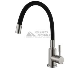 FABIANO Смеситель для кухни однорычажный с гибким изливом FKM 56 SS Flex Inox (8232.401.0905)