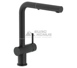 FRANKE Смеситель для кухни однорычажный с выносным шлангом Active Plus Pull Out черный матовый (115.0524.890)