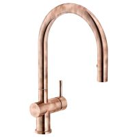 FRANKE Смеситель для кухни однорычажный с выносным шлангом ACTIVE NEO Super Metallic медный (115.0554.707)
