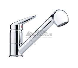 FRANKE Смеситель для кухни однорычажный с выносным шлангом Novara Plus Pull Out хром (115.0347.111)