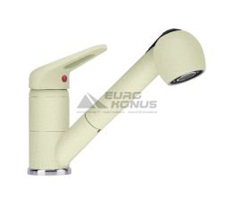 FRANKE Смеситель для кухни однорычажный с выносным шлангом Novara Plus Pull Out сахара (115.0470.663)