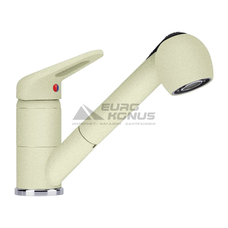FRANKE Смеситель для кухни однорычажный с выносным шлангом Novara Plus Pull Out сахара (115.0470.663)