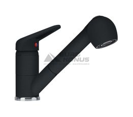 FRANKE Смеситель для кухни однорычажный с выносным шлангом Novara Plus Pull Out оникс (115.0470.675)