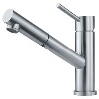 FRANKE Смеситель для кухни однорычажный с выносным шлангом Orbit Pull Out нержавеющая сталь (115.0569.461)